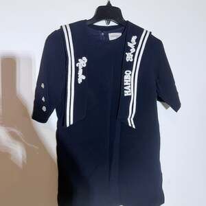 Cachan Fashion Navy Nautical Sailor Collar Mini Dress